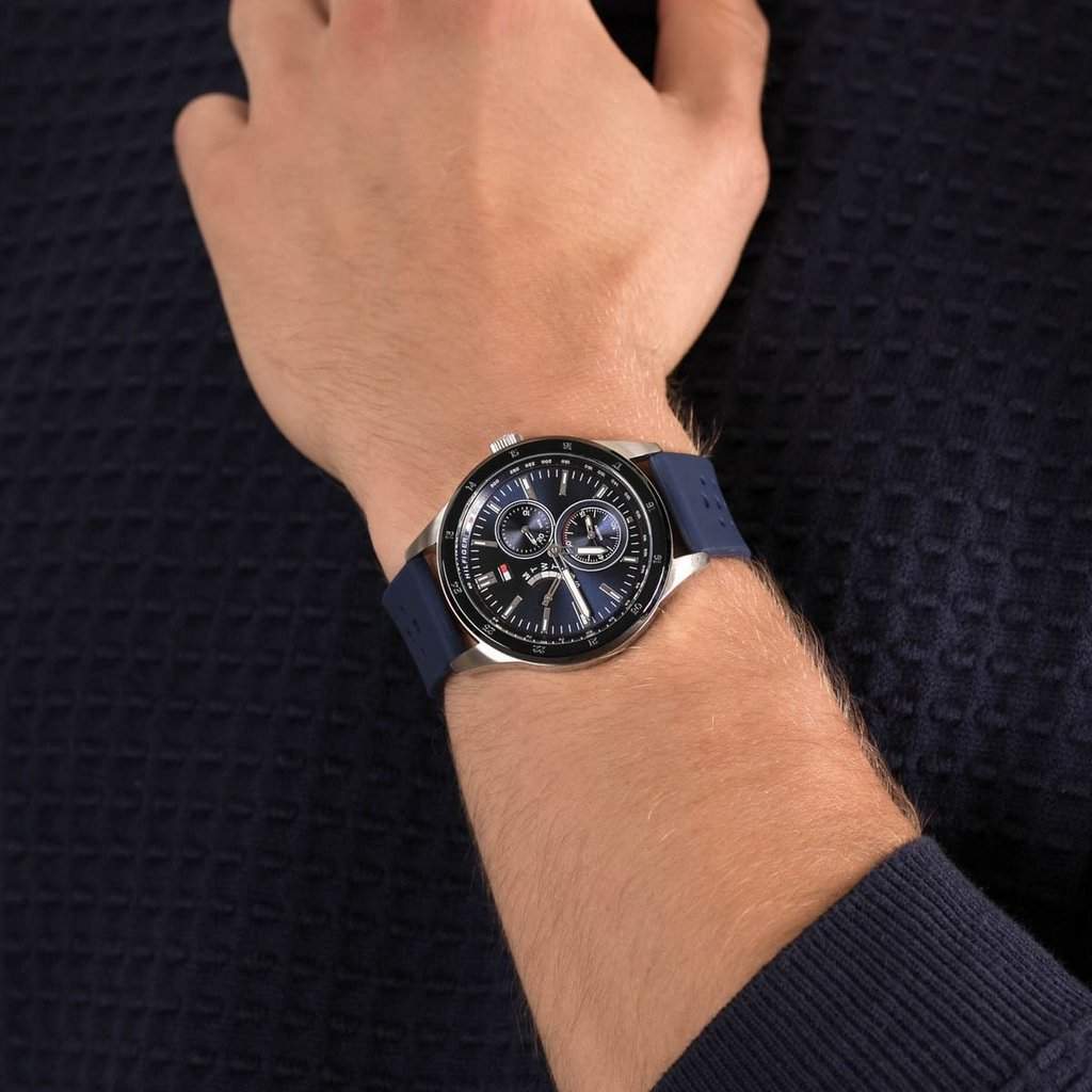 Acheter Tommy Hilfiger Montre Sport Bracelet Silicone Bleu Ref 1791899