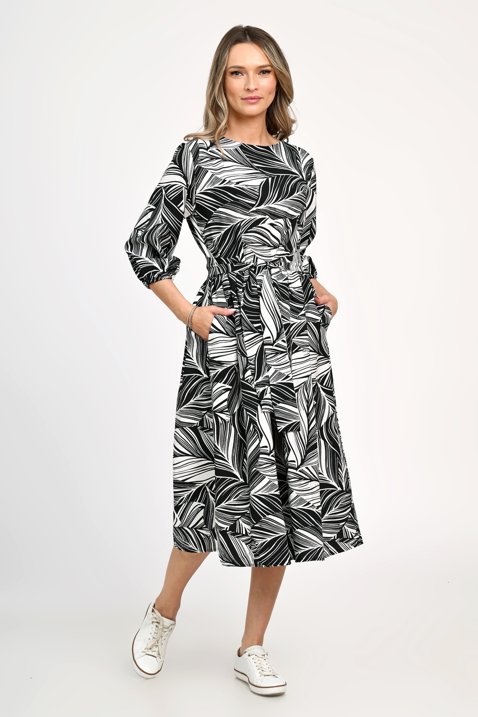 Rochie Dama, Eranthe, Leafy Black V312