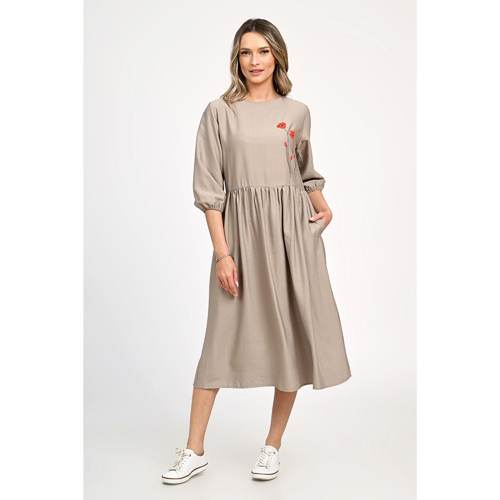 Rochie Dama, Eranthe, Painting V311, cu Pictura Realizata Manual