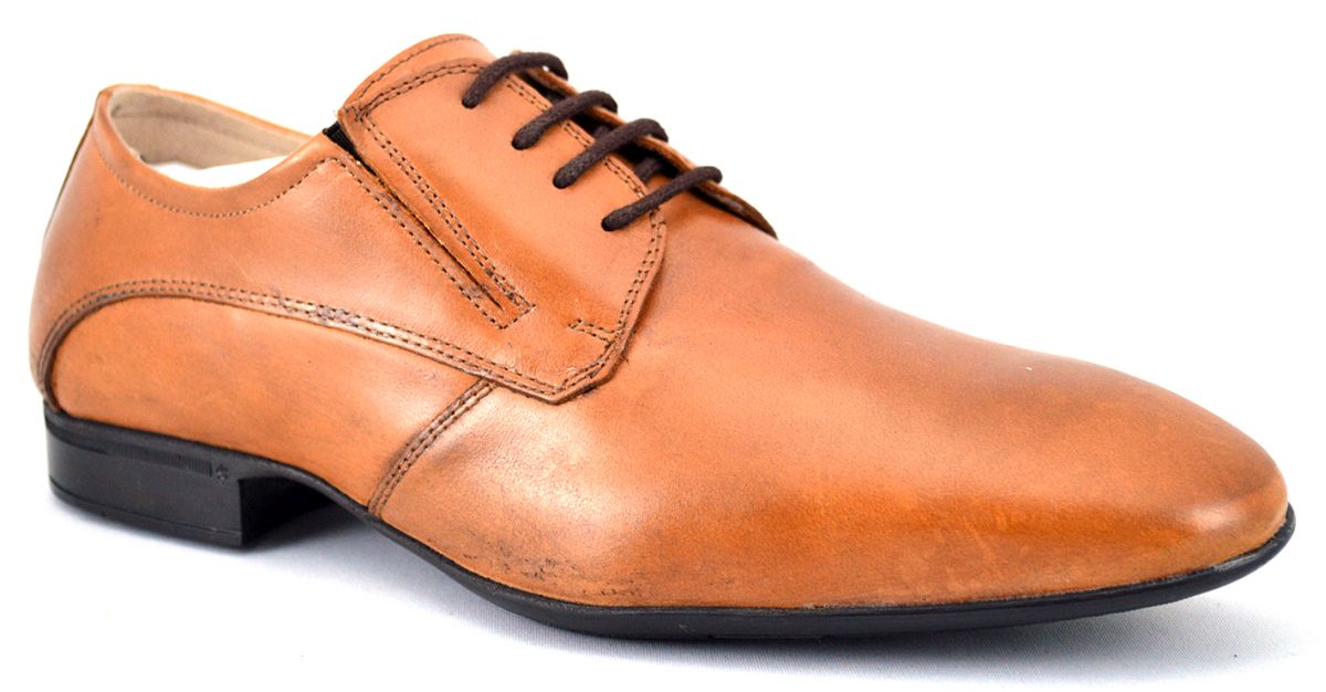 Pantofi Barbatesti Maro deschis Piele Naturala - FG Shoes