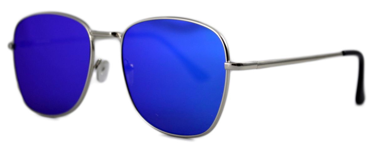 Ochelari de soare Aviator Oglinda Albastru reflexii cu Argintiu